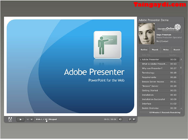 Phần mềm Adobe Presenter 