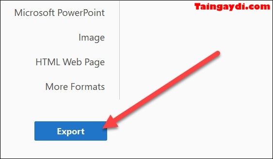 Nhấn vào nút Export để xuất file pdf sang word